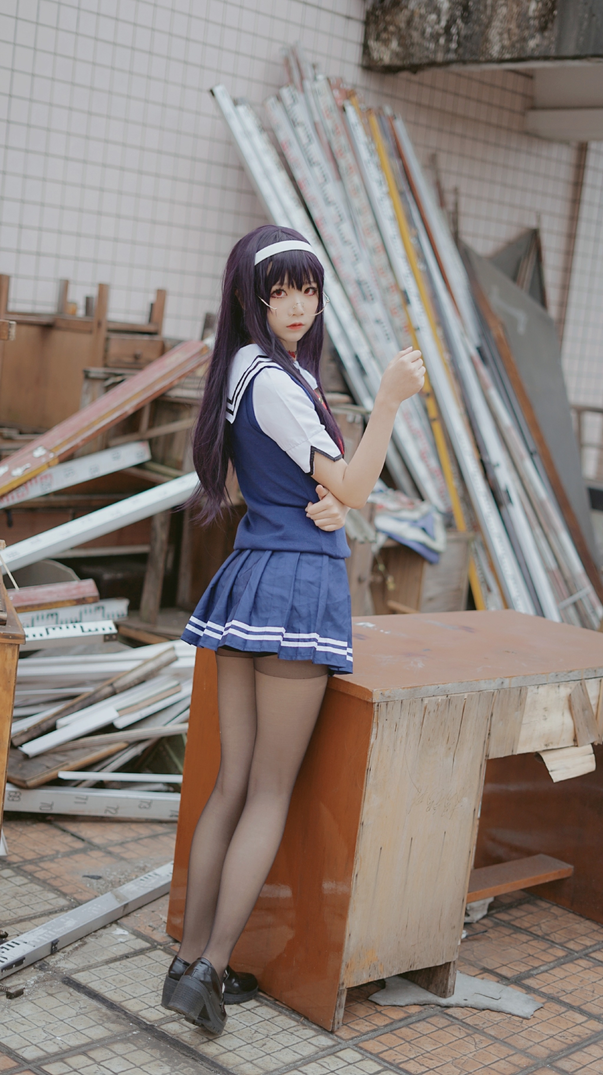 五更百鬼 - NO.009 学姐校服 [25P]-XikXak